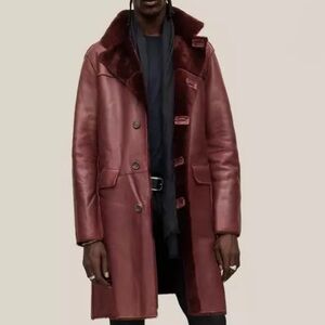 John Varvatos COFFEY SHEARLING COAT. Size 48. Brand new